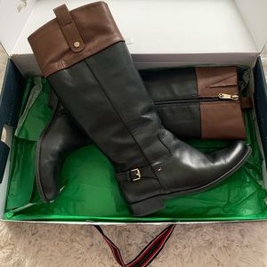 Tommy Hilfiger Multi-Leather Black Hamden Boots